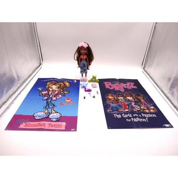 Mga Bratz 2001Slumber Party Yasmin Doll‎ and some Accessories and Posters